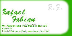 rafael fabian business card